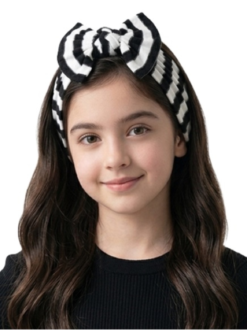 Baby Bling Black and White Stripe baby headband